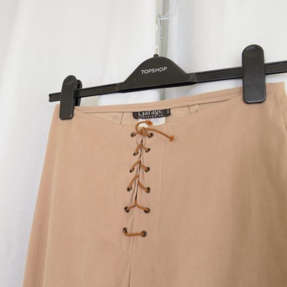 Vintage Y2K Low Rise Lace Up Flare Pants Sz 2 - Picture 4 of 7